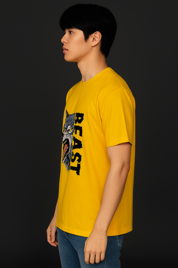 Volwear Premium Regular Fit Mustard Yellow T-Shirt for Men – 100% Cotton-breathable, durable, and stylish. A versatile wardrobe essential for casual wear, work, or daily comfort. - Image 3