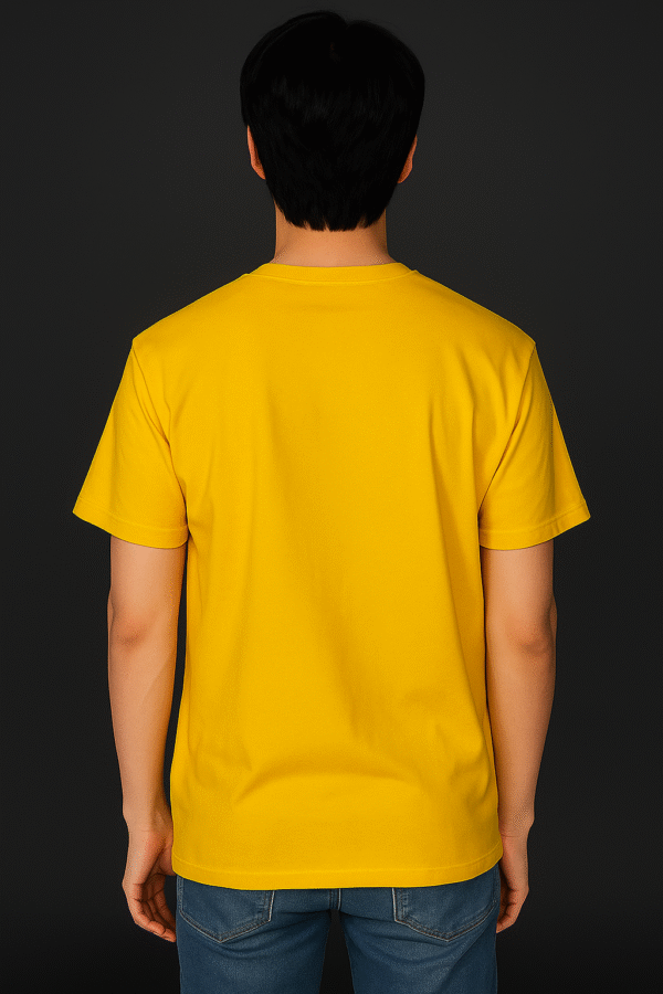 Volwear Premium Regular Fit Mustard Yellow T-Shirt for Men – 100% Cotton-breathable, durable, and stylish. A versatile wardrobe essential for casual wear, work, or daily comfort. - Image 2
